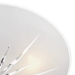 Albany 3 Light Semi Flush White/ Polished Chrome