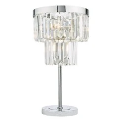 Angel 4 Light Table Lamp Polished Chrome Crystal