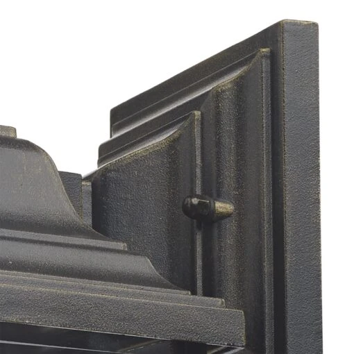 Doyle Outdoor Wall Light Black/Gold Glass IP44
