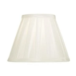 Hazel White Faux Silk Tapered Drum Shade 17cm
