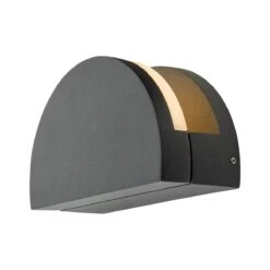 Adyson Half-Moon Adjustable Outdoor Wall Light Matt Grey IP65 LED