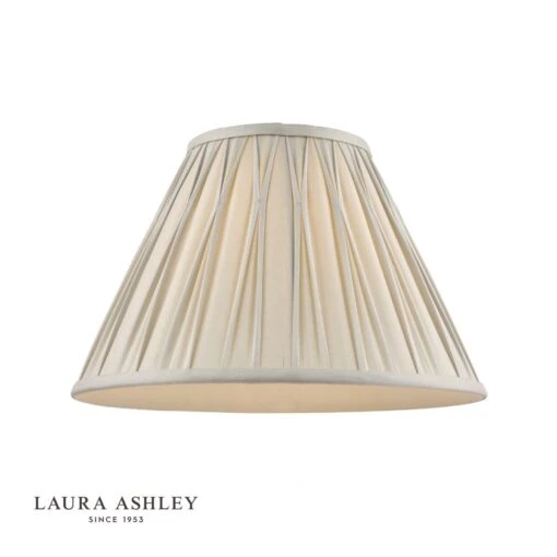 Laura Ashley Fenn Silk Empire Drum Shade Silver 25cm/10 Inch