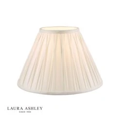 Laura Ashley Fenn Silk Empire Drum Shade White 35cm/14 Inch