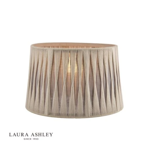 Laura Ashley Gathered Pleat Cotton Shade Charcoal 30cm/12 Inch