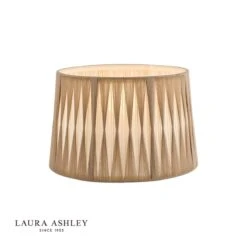 Laura Ashley Gathered Pleat Cotton Shade Natural 35cm/14 Inch